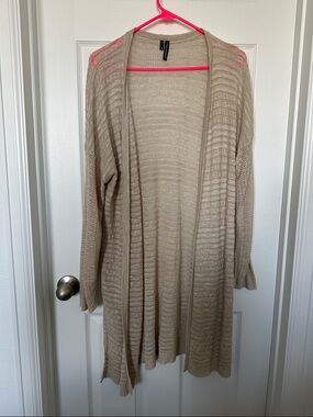 Maurice’s Lightweight Beige Open-Front Women's Cardigan Sweater